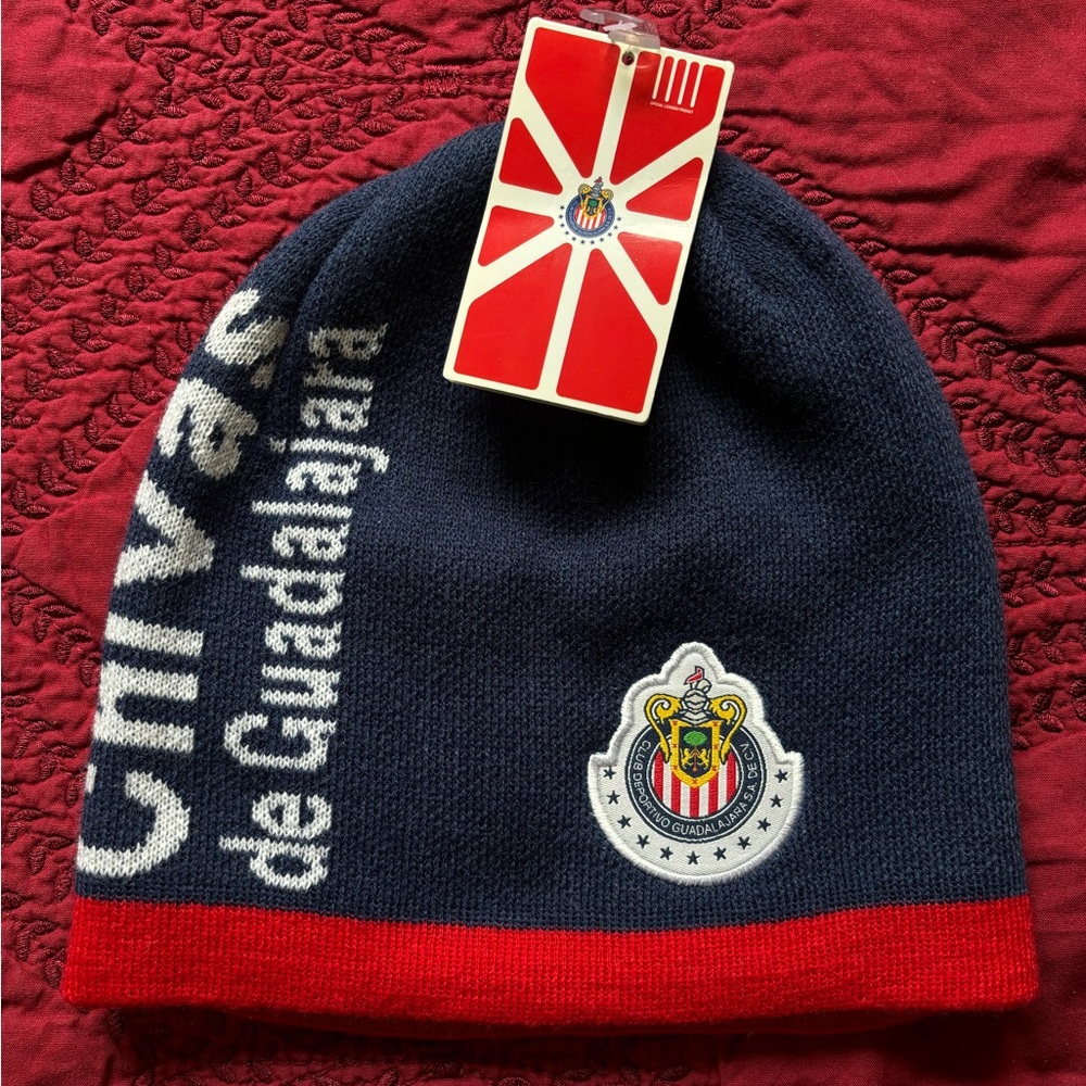 CHIVAS DE GUADALAJARA OFFICIALL , BEANIE , 100% ACRLYC